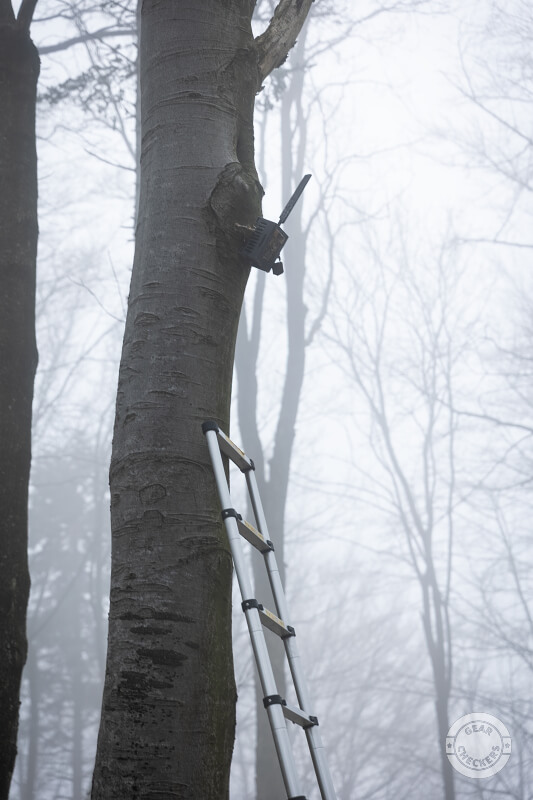 Fotopasca umiestnená 3 - 4m nad zemou je dobre chránená a zároveň horšie spozorovateľná.