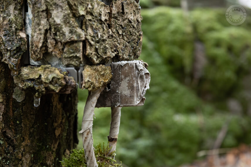 Príklad použitia trezorového zámku spolu s viazacím oceľovým lanom.