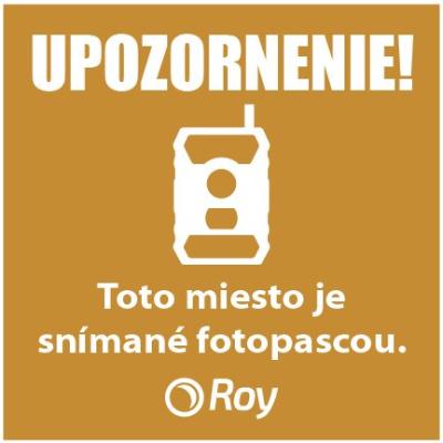 Oznam: toto miesto je snímané fotopascou
