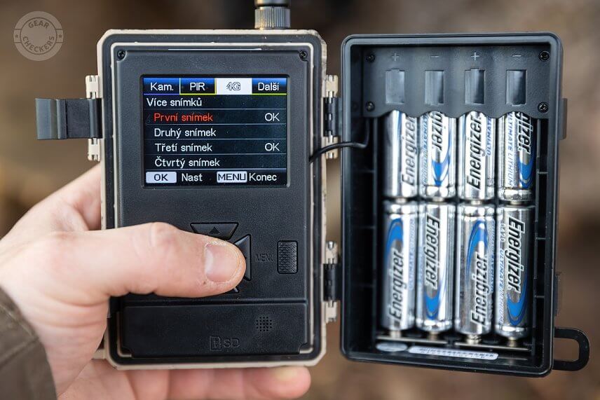 Pre odosielanie nastavujeme 1. a 3. snímok v najnižšom rozlíšení 640 x 480 px. Máme tak istotu, že bude fotopasca posielať záznamy aj cez najslabší 2G signál.