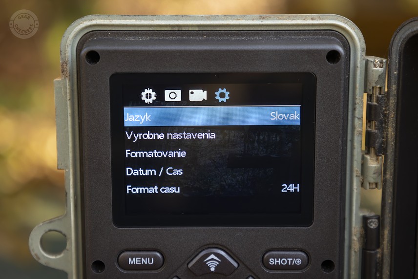 Nastavenie fotopasce.