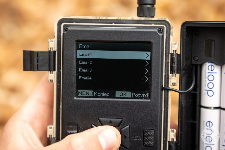 Nastavenie odosielania vo forme emailu.