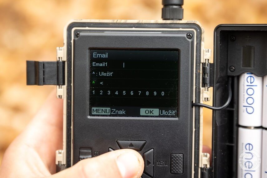 Nastavenie odosielania vo forme emailu.