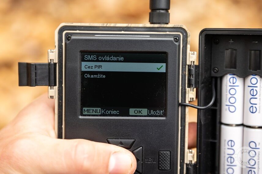 Nastavenie SMS ovl&aacute;dania pre možnosť ovl&aacute;dať fotopascu pomocou mobilnej aplik&aacute;cie.