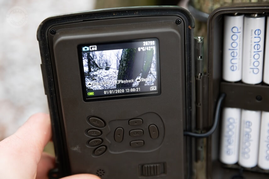 2” displej slúži na pohodlné nastavovanie fotopasce a prezeranie záznamov. 