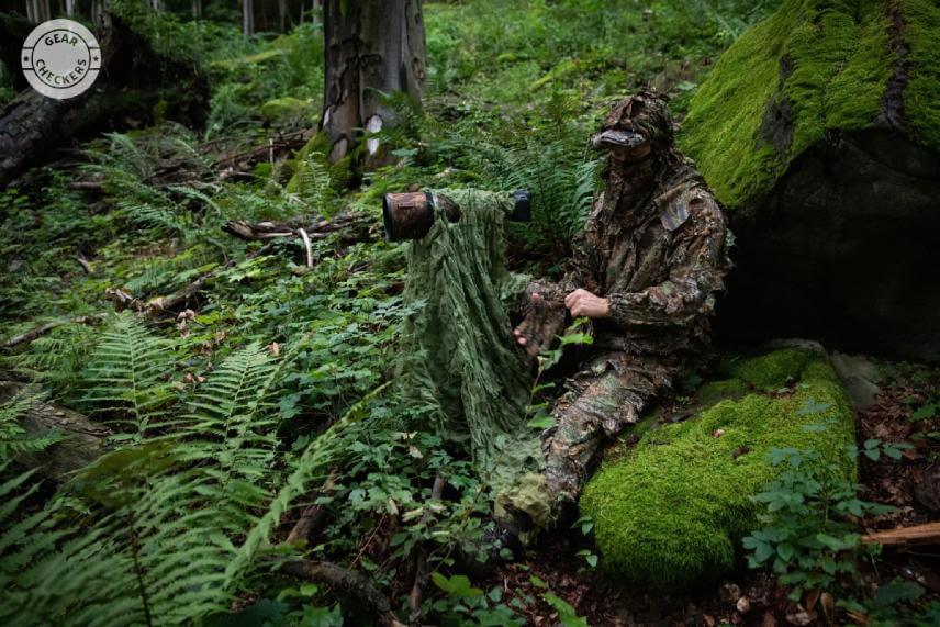 Maskovací oblek Deerhunter 3D Sneaky Pull-over Set v praxi.