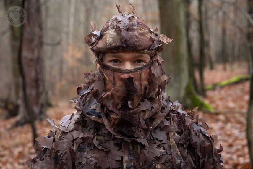 Maskovací oblek MFH leaves Hunter-Brown - kukla
