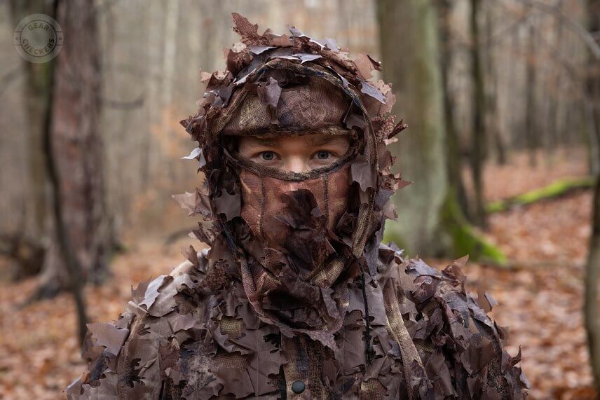 Maskovací oblek MFH leaves Hunter-Brown - kukla