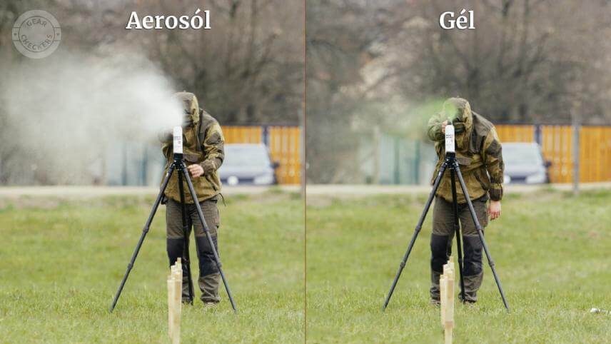Aeros&oacute;lov&yacute; sprej vytv&aacute;ra v&auml;č&scaron;&iacute; oblak, ľah&scaron;ie s n&iacute;m zasiahnete &uacute;točiaceho medveďa.&nbsp;